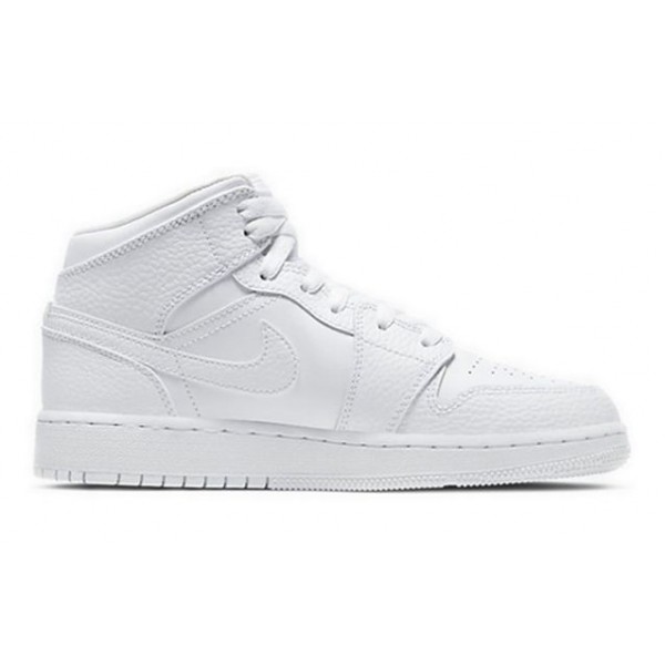 Air Jordan 1 Mid GS Triple White 554725-130