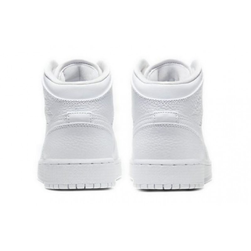 Air Jordan 1 Mid GS Triple White 554725-130