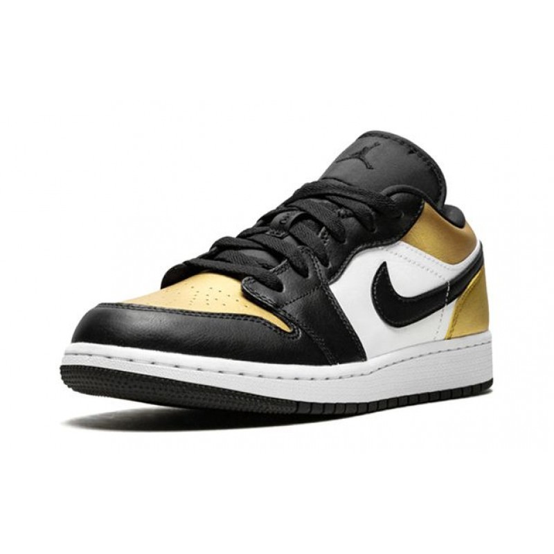 Air Jordan 1 Low'Gold Toe' GS Metallic Gold/Black/White CQ9487-700