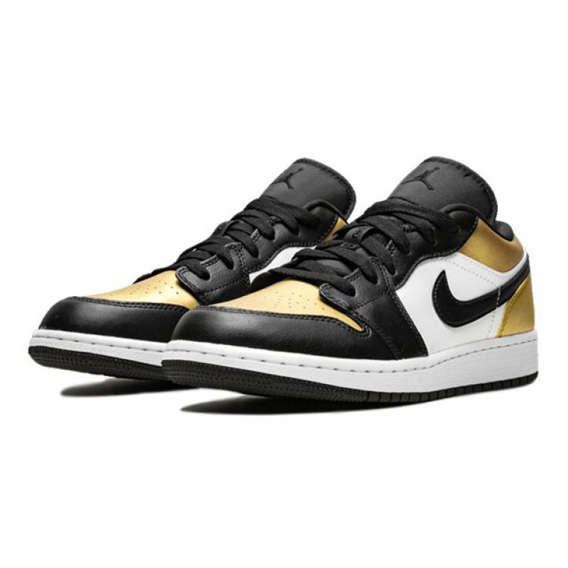 Air Jordan 1 Low'Gold Toe' GS Metallic Gold/Black/White CQ9487-700