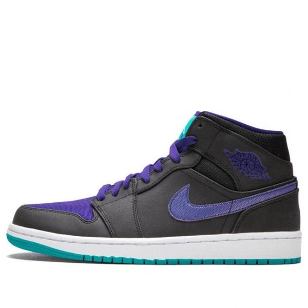 Air Jordan 1 Mid 'Grape' Black/Grape Ice-Emerald 554724-015