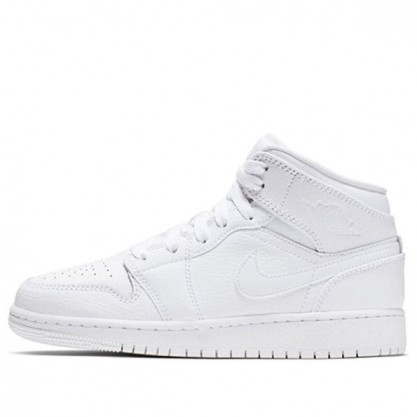 Air Jordan 1 Mid GS White 554725-129