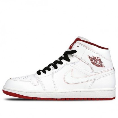 Air Jordan 1 Mid White Gym Red 554724-103