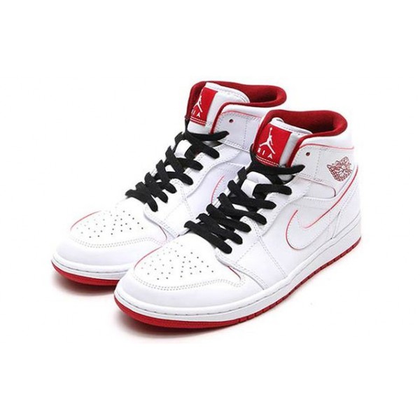 Air Jordan 1 Mid White Gym Red 554724-103