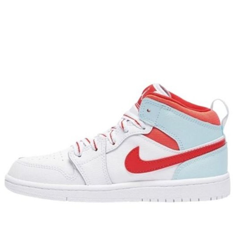 Air Jordan 1 Mid PS 'Topaz Mist' White/Topaz Mist/Ember Glow/University Red 640737-104