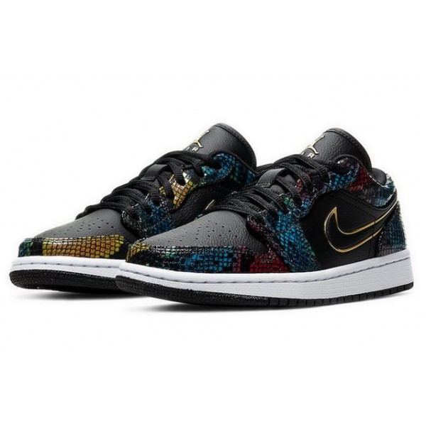 Womens WMNS Air Jordan 1 Low Multicolor Snakeskin CW5580-001