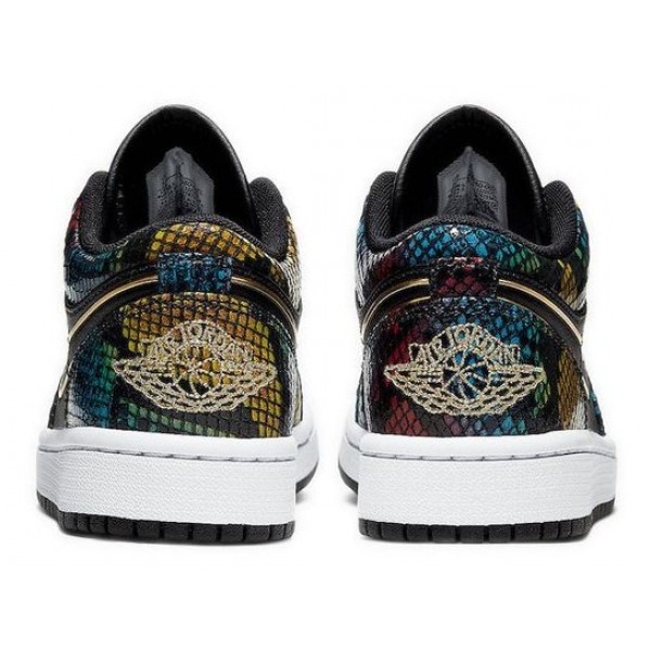 Womens WMNS Air Jordan 1 Low Multicolor Snakeskin CW5580-001