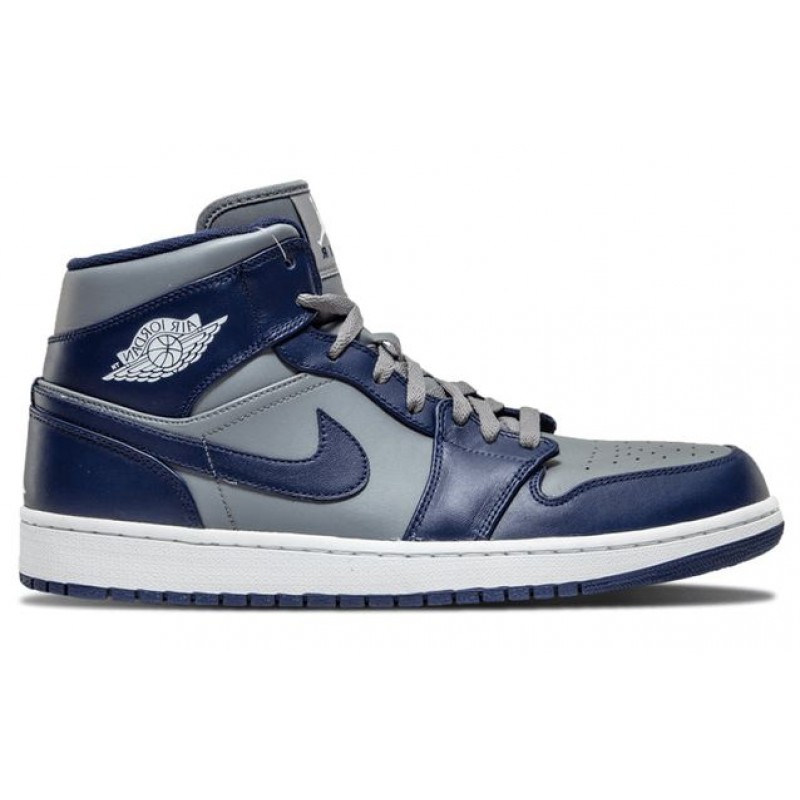 Air Jordan 1 Mid Cool Grey Midnight Navy 554724-006