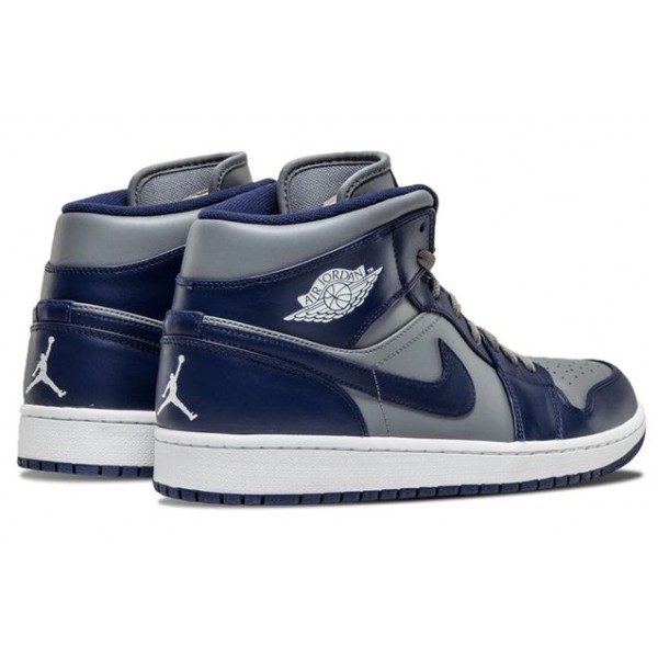 Air Jordan 1 Mid Cool Grey Midnight Navy 554724-006