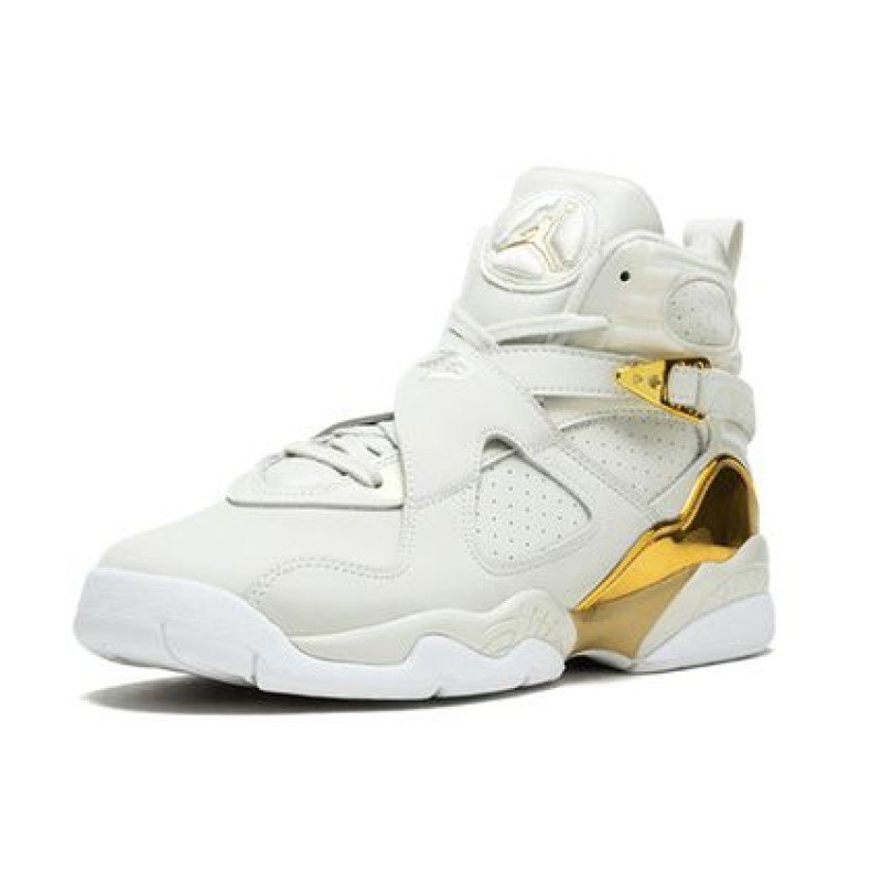 Air Jordan 8 Retro C&C BG 'Trophy' light bone/metallic gold-white 833378-030