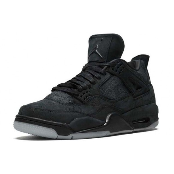 Nike KAWS x Air Jordan 4 Retro 'Black' Black/Black-Clear Glow 930155-001