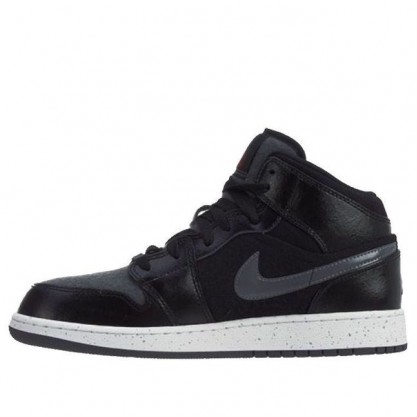 Air Jordan 1 Mid Prem BG Black 852548-002