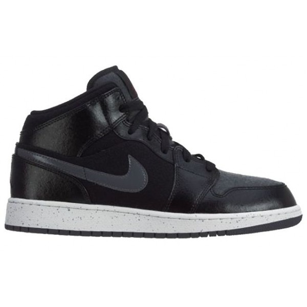 Air Jordan 1 Mid Prem BG Black 852548-002