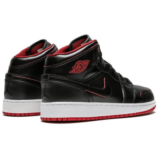 Air Jordan 1 Mid BG Black Gym Red 554725-028