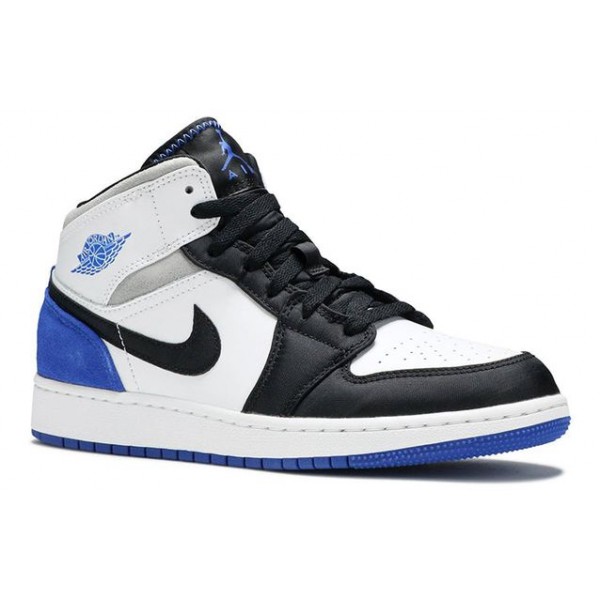 Air Jordan 1 Mid'Royal White' GS BQ6931-102