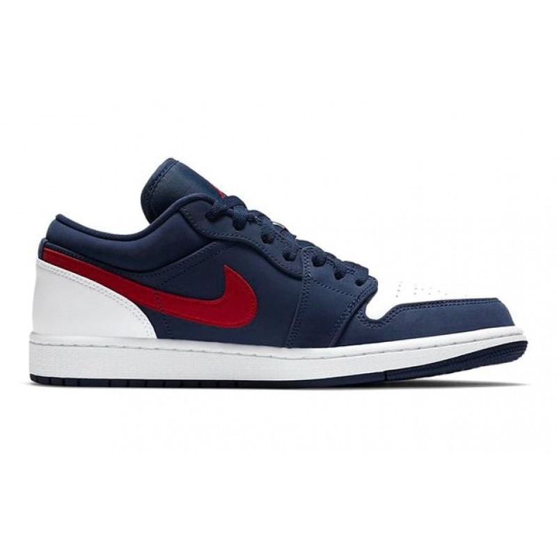 Air Jordan 1 Low GS 'USA' Midnight Navy/White/University Red CV9844-400