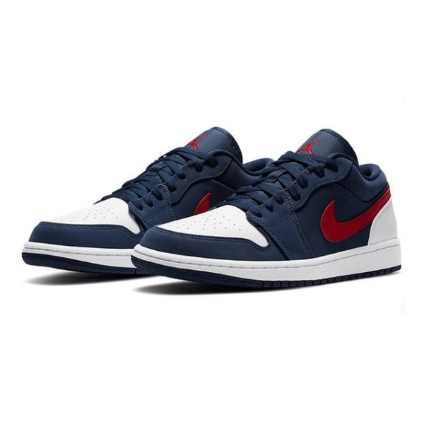 Air Jordan 1 Low GS 'USA' Midnight Navy/White/University Red CV9844-400