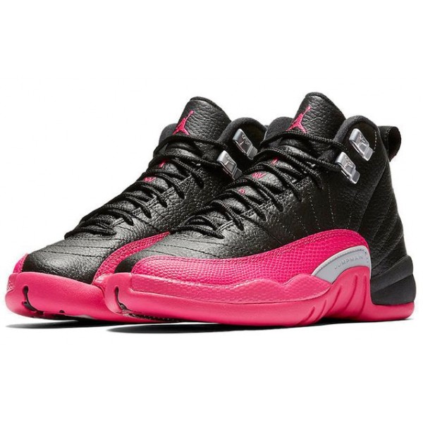 Air Jordan 12 Retro GS Black Deadly Pink 510815-026