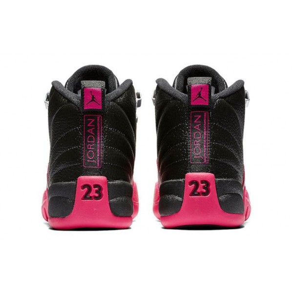 Air Jordan 12 Retro GS Black Deadly Pink 510815-026