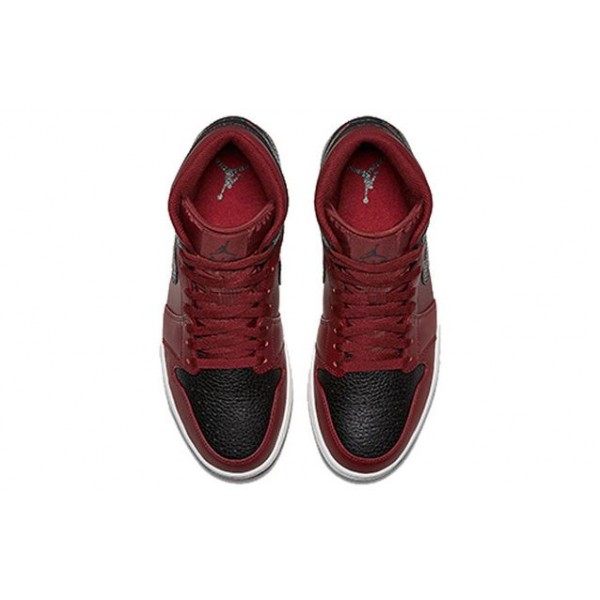 Air Jordan 1 Mid Team Red Black 554724-601