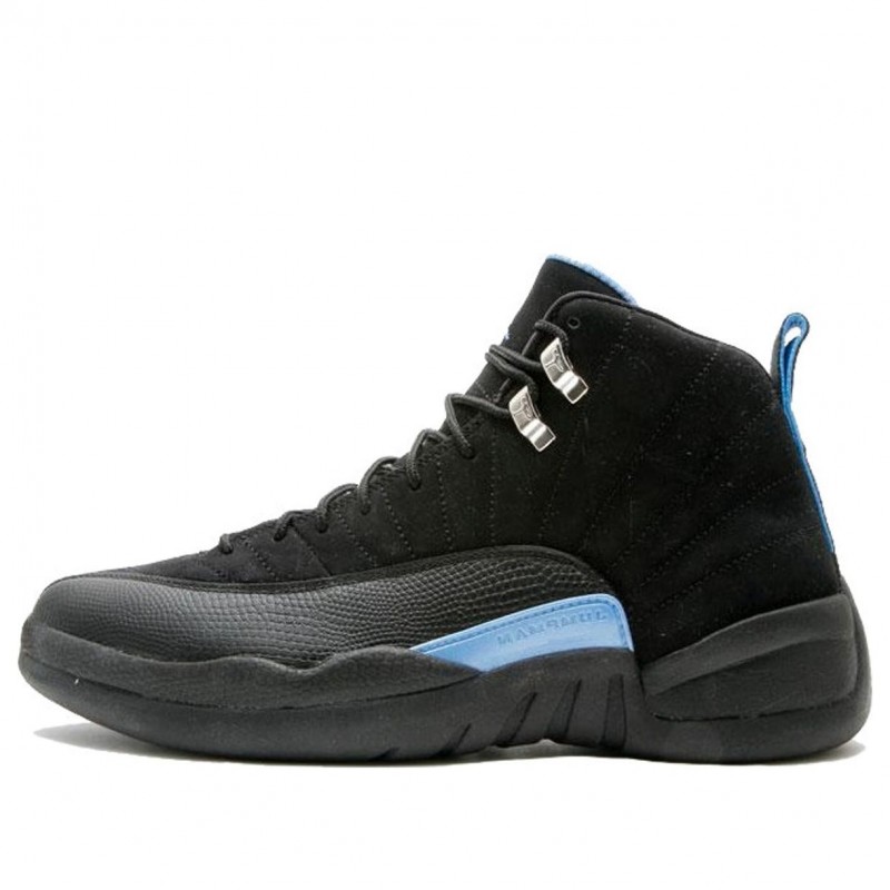 Air Jordan 12 Retro 'Nubuck' 2009 Black/White-University Blue 130690-018