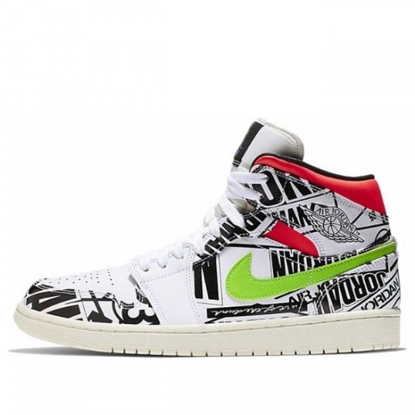 Air Jordan 1 Mid All-Over Logos 554724-119