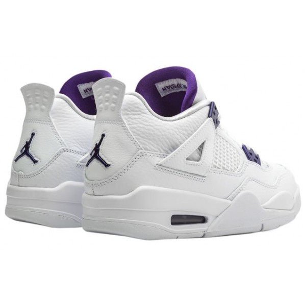 Air Jordan 4 Retro'Purple Metallic' GS White/Metallic Silver/Court Purple 408452-115