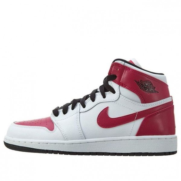 Air Jordan 1 Retro High'White Sport Fuchsia' GS White/Sport Fuchsia-Hot Lava-Black 332148-108