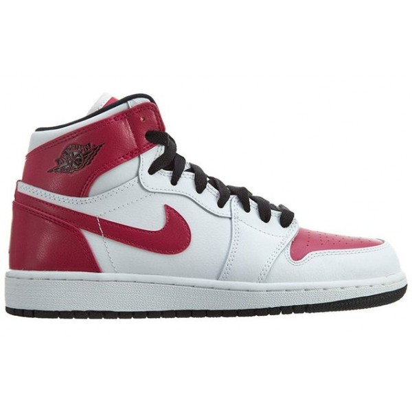 Air Jordan 1 Retro High'White Sport Fuchsia' GS White/Sport Fuchsia-Hot Lava-Black 332148-108