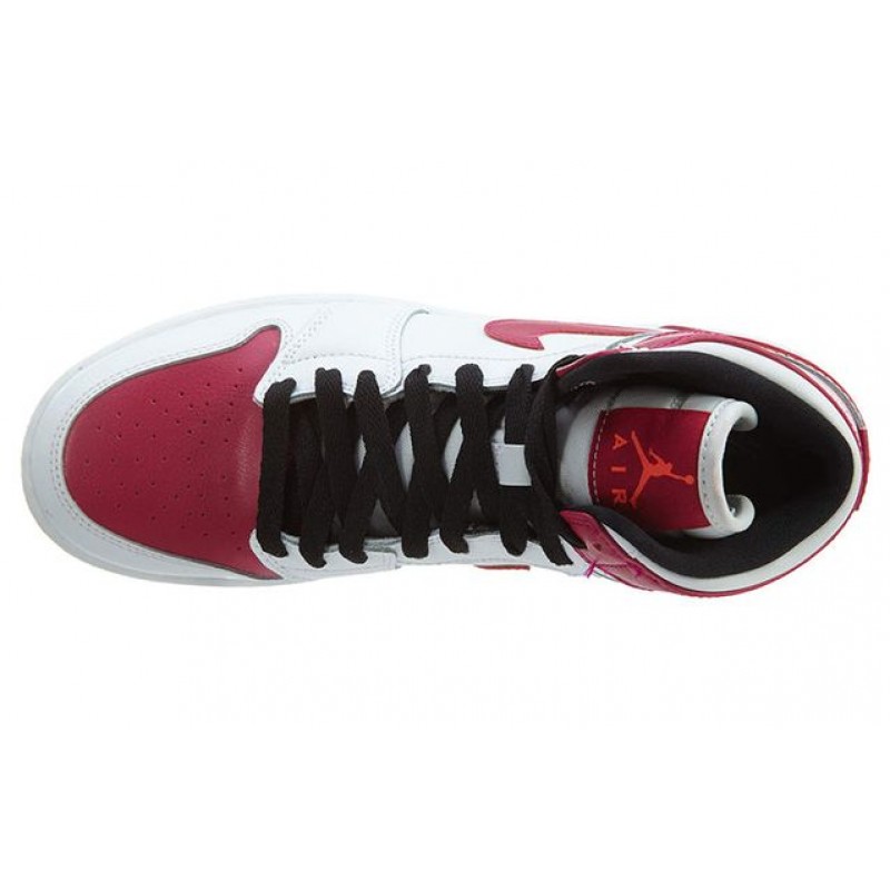 Air Jordan 1 Retro High'White Sport Fuchsia' GS White/Sport Fuchsia-Hot Lava-Black 332148-108