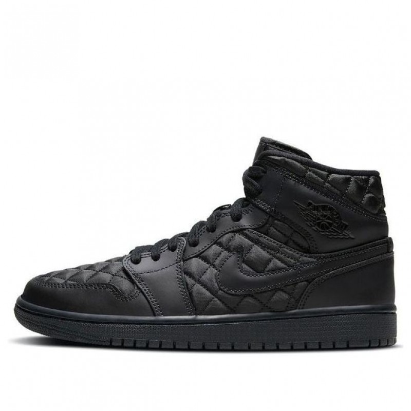 Air Jordan 1 Mid SE 'Black Quilted' Black/Black/White DB6078-001