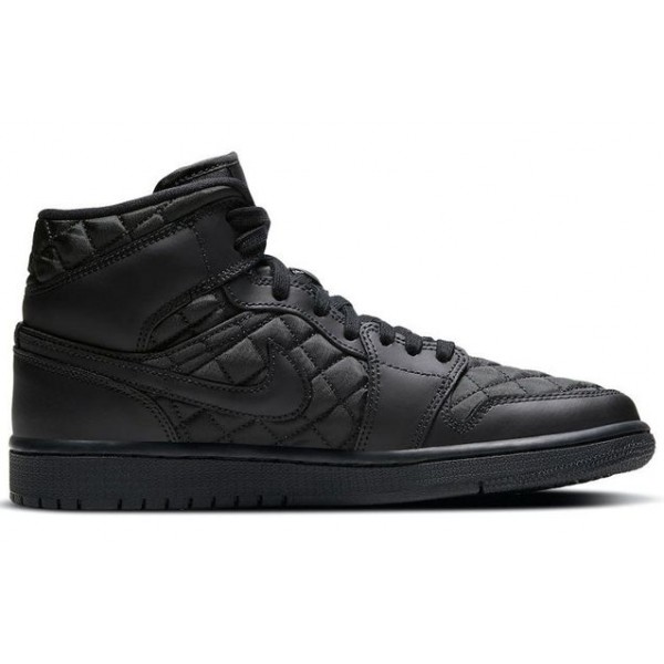 Air Jordan 1 Mid SE 'Black Quilted' Black/Black/White DB6078-001