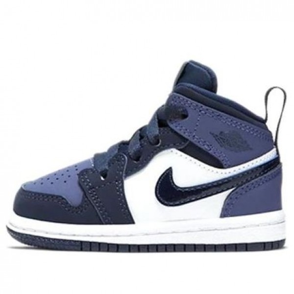 Air Jordan 1 Mid TD 'Obsidian Sanded Purple' Obsidian/Sanded Purple/White/Obsidian 640735-445