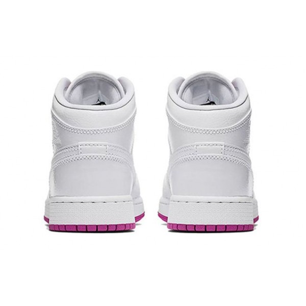 Air Jordan 1 Mid'Fuchsia' GS White/Fuchsia Blast/White 555112-100