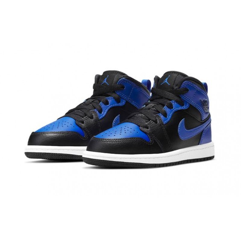 Air Jordan 1 Mid PS 'Hyper Royal' Black/Hyper Royal/White 640734-077