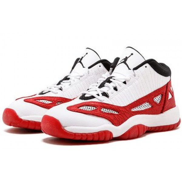 Air Jordan 11 Retro Low IE'Gym Red' GS White/Gym Red-Black 919713-101