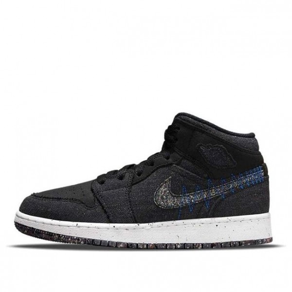 Air Jordan 1 Mid Crater GS Black Racer Blue DM4334-001