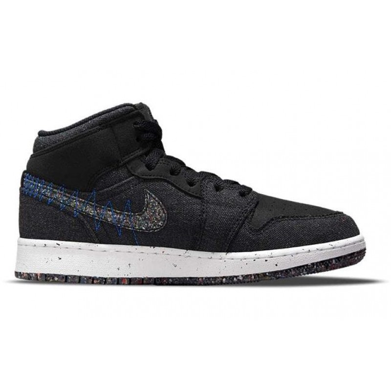 Air Jordan 1 Mid Crater GS Black Racer Blue DM4334-001