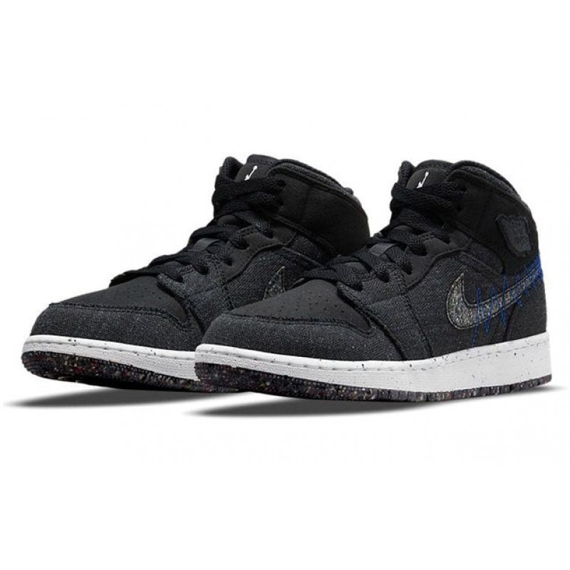 Air Jordan 1 Mid Crater GS Black Racer Blue DM4334-001