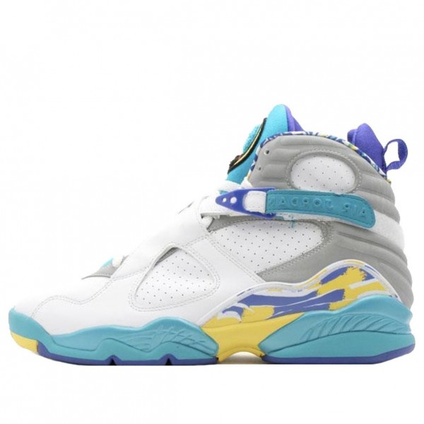 Womens WMNS Air Jordan 8 Retro 'White Aqua' White/Varsity Red-Bright Concord-Aqua 316836-161