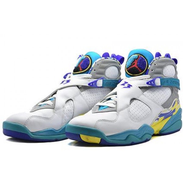 Womens WMNS Air Jordan 8 Retro 'White Aqua' White/Varsity Red-Bright Concord-Aqua 316836-161