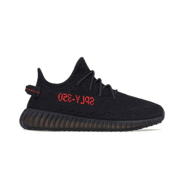 Adidas Yeezy Boost 350 V2 Kids 'Bred' Core Black/Core Black/Red GZ8655